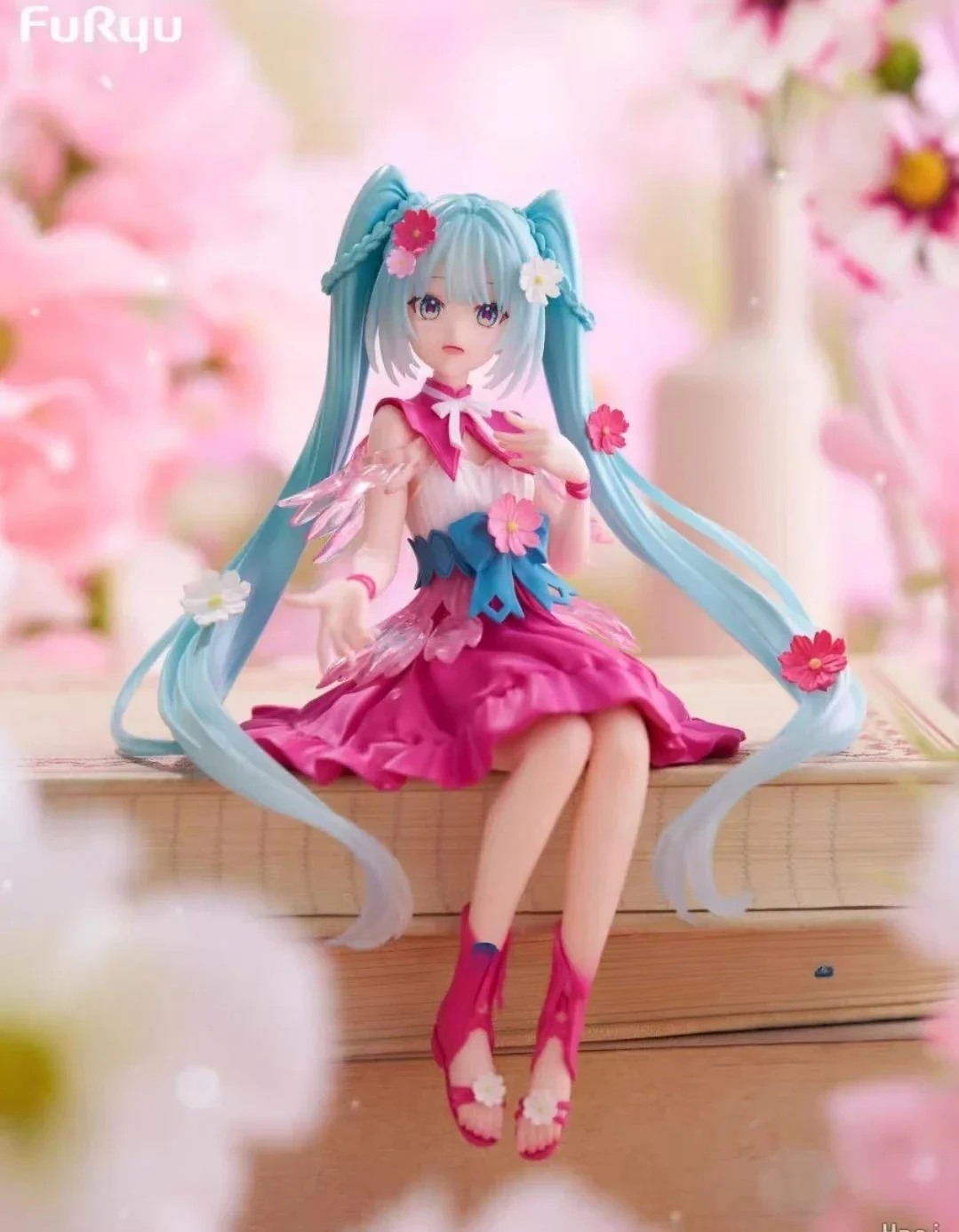 オリジナルフリュー初音ミクヌードルストッパーフィギュアフラワーフェアリーコスモスフィギュアモデルコレクションおもちゃギフト