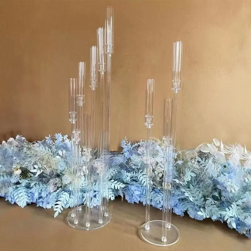 

10pcs Wedding Decoration Centerpiece Candelabra Clear Candle Holder Acrylic Candlesticks for Weddings Event Party