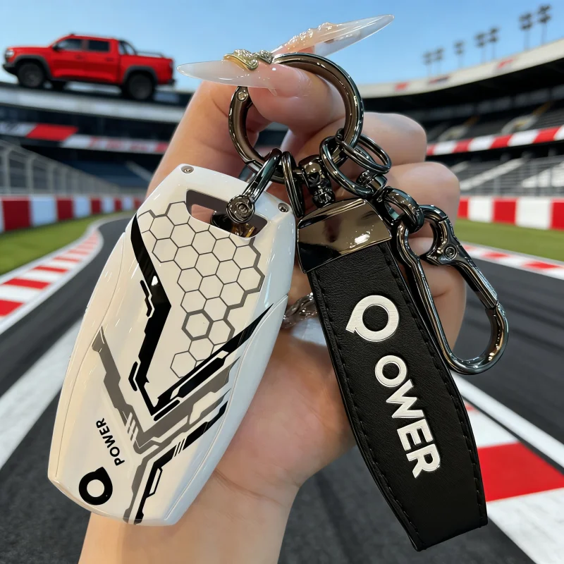 Zinc Alloy Leather Car Remote Key Case Cover For Great Wall Cannon POWER 2022 H6 Cannon P Series M4 Hover Keychain 3/4 Buttons