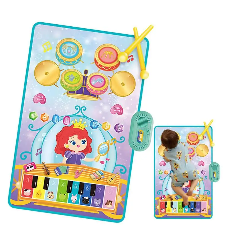 การศึกษาของเล่นเพลงสําหรับเด็กวัยหัดเดิน Boys Touch Sensor Musical Play Mat ของเล่นสร้างสรรค์เครื่องดนตรีตลกสําหรับชายหญิงเด็ก