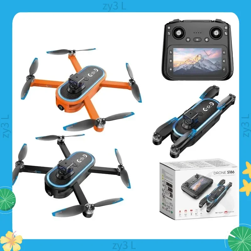 

Новая распродажа, складной дрон с дистанционным управлением S186 с бесщеточным управлением для предотвращения препятствий, 2,4G, 4-осевой пневматический самолет, управление экраном