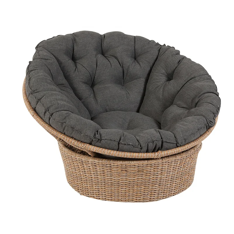 Big Size Daybed Outdoor Furniture Papasan Aluminium Rattan Sofa For Indoor Or Garden