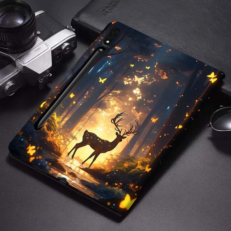 

Popular Deer Forest Sunset Gift For Samsung Galaxy Tab S6 S7 S8 S9 S10 FE Plus Lite Soft Flexible Support Tablet Case