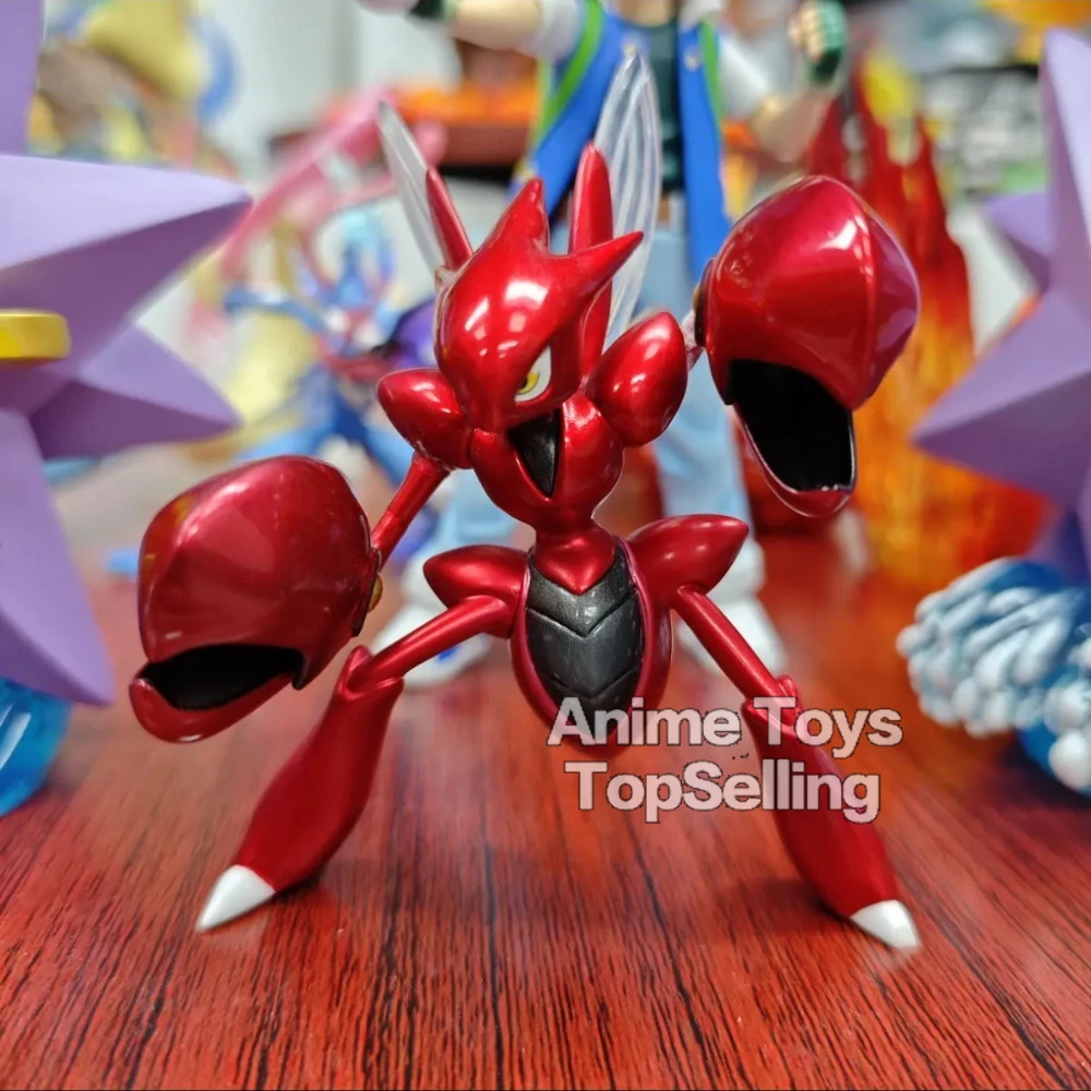 Anime Pokemon Figure Scizor Action Figures Collezione in PVC Modello Giocattoli per bambini Regali 9 cm/3,54 pollici