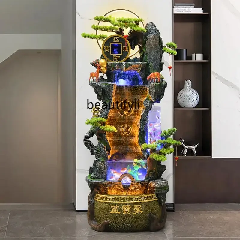 

NQ Flowing water fountain ornament landing office lucky feng shui wheel rockery circulating water landscape