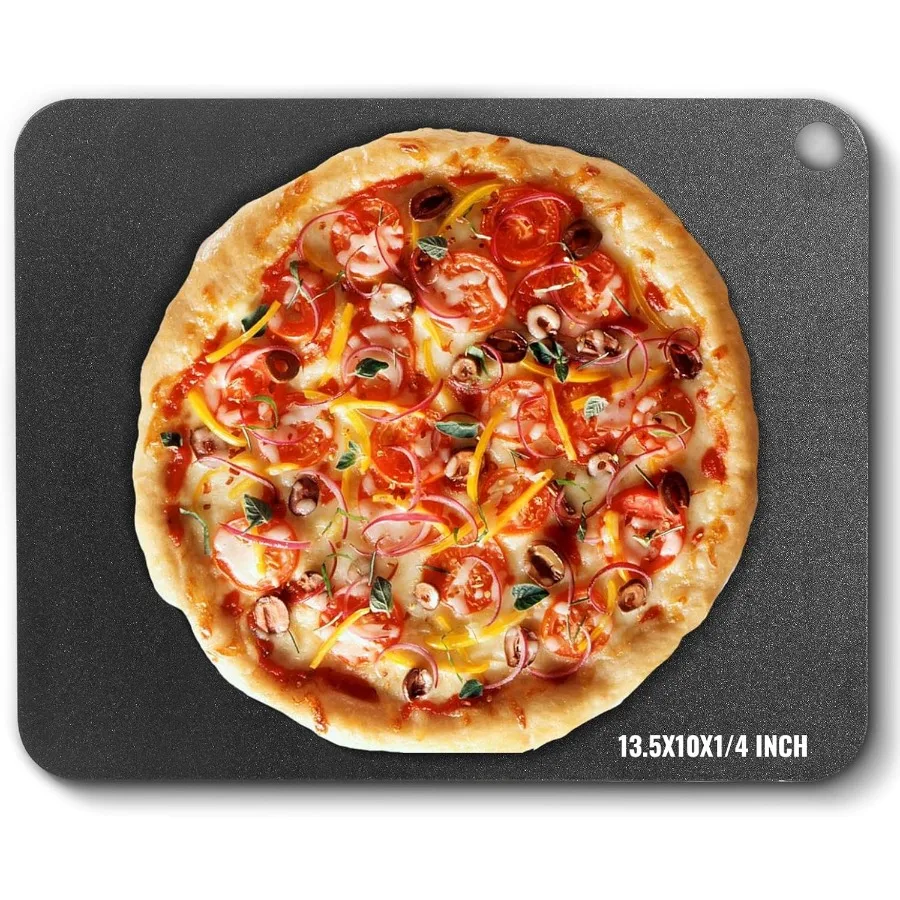

Pizza Steel 13.5 x 10 x 1 4 Pizza Steel Plate for Oven PreSeasoned Carbon Steel Pizza Baking Stone with 20X Higher Conductivit
