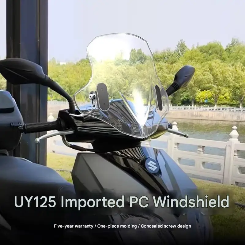 Haojue AFR125 Dedicated Thickened PC Windshield, Modified Heightened Front Wind Guard, Easy Installation