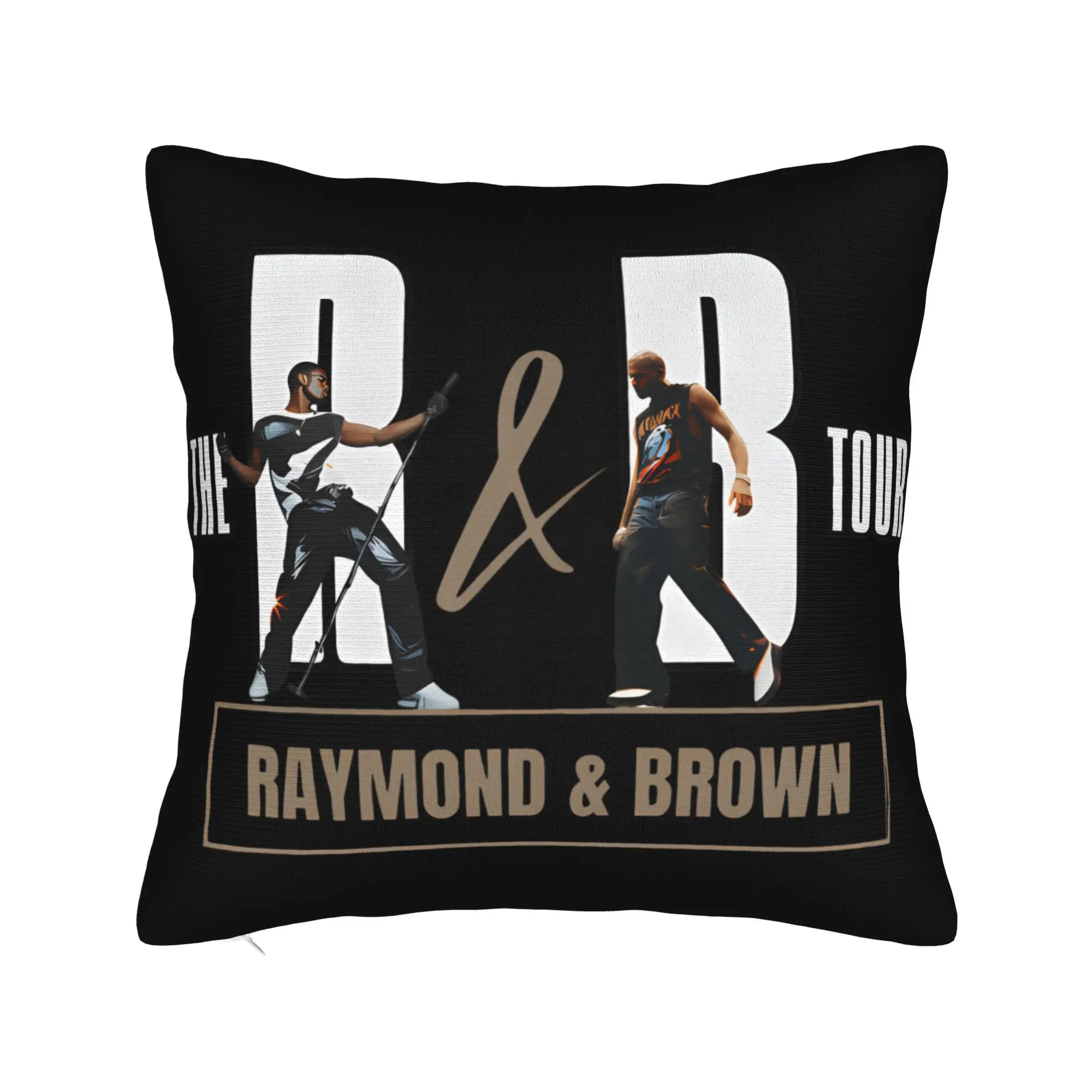 Decorative Pillowcase Chris Brown Usher R&B Tour 2026 Merch Home  Pillow Case Cover Zipper Multi-Size