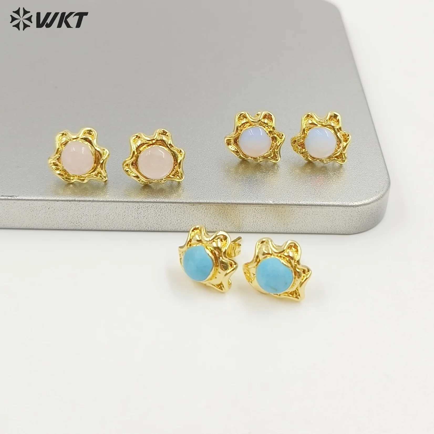 

WKT-EHP102 2025 New Coming Versatile Wonderful Irregular Shape Earring 18K Real Gold Plated For Women Jewelry ACC
