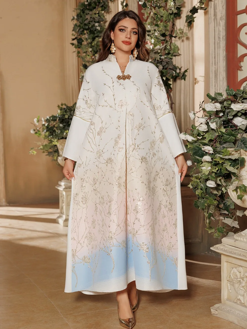 Robe de soirée brodée pour femmes musulmanes, robe de Dubaï élégante, Abaya marocaine, Kaftan, Educative, Jalabiya, Ramadan, Eid, 2025