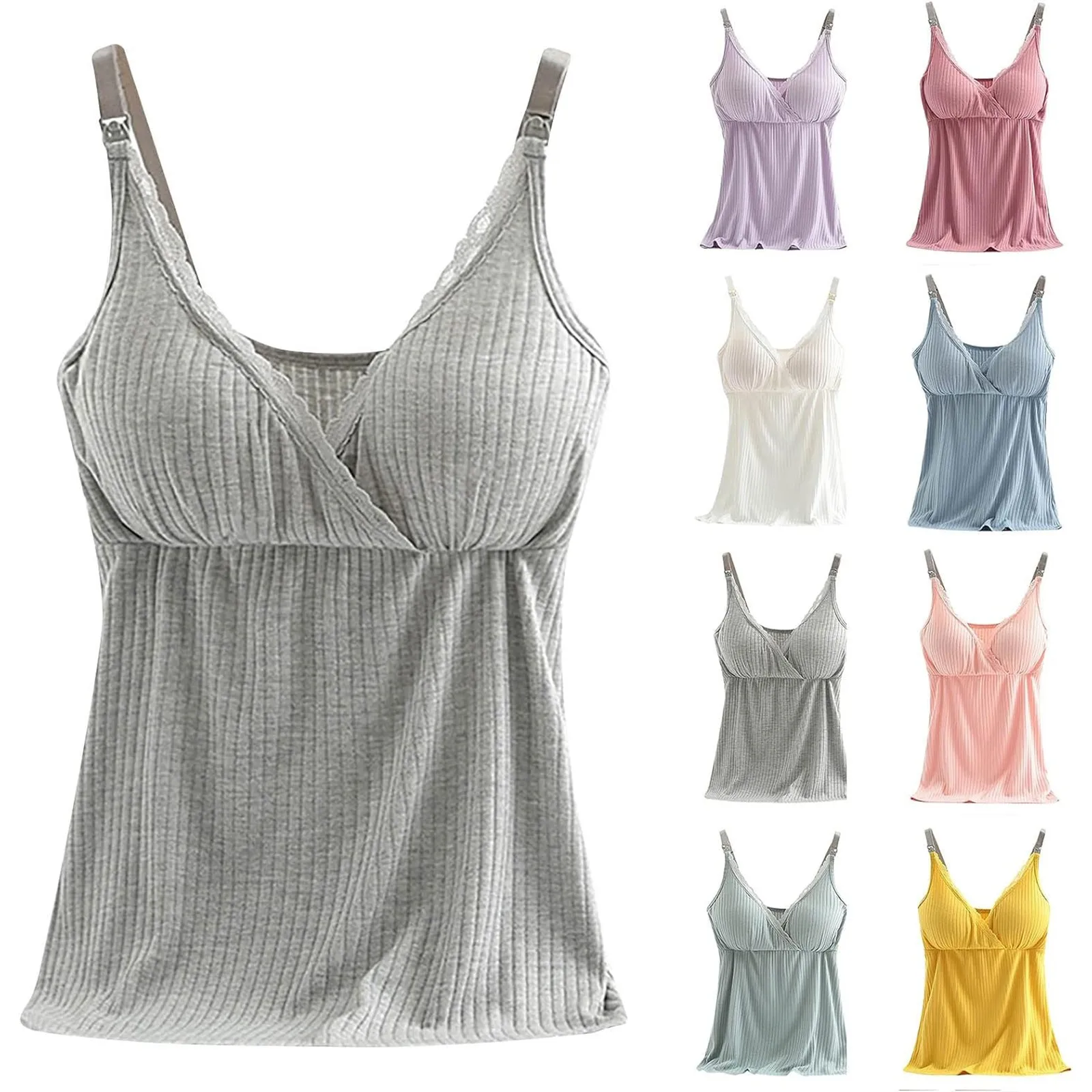 Women'S Comfort Sling Women'S Camisole Women'S Inner Tank Top Breastfeeding Underwear For Pregnant Women With Chest Pads