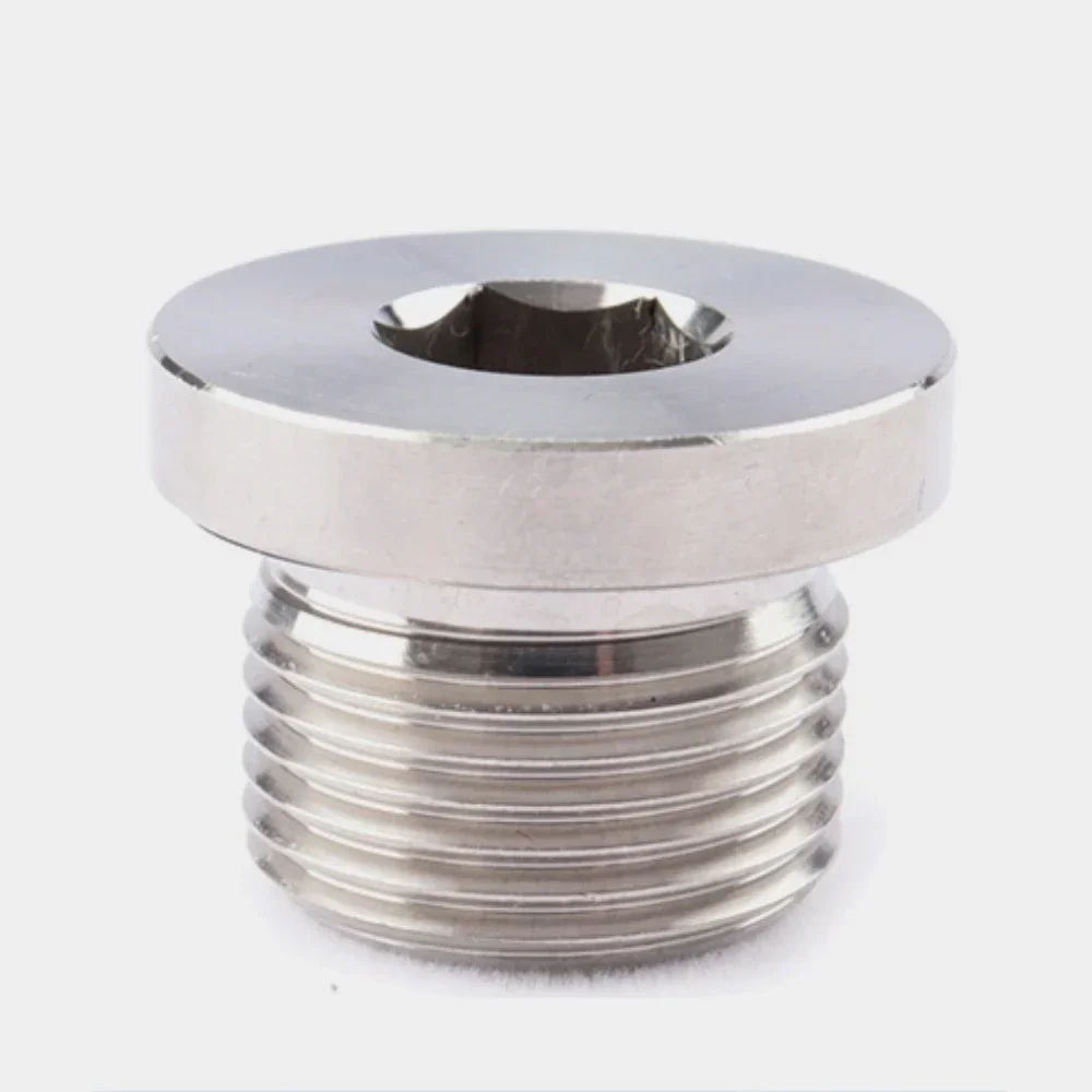 1/8" 1/4" 3/8" 1/2" 3/4" 1" -1-1/2" BSP NPT Male Countersunk Flange Hex Square End Plug Cap 304 Stainless Steel Pipe Fitting