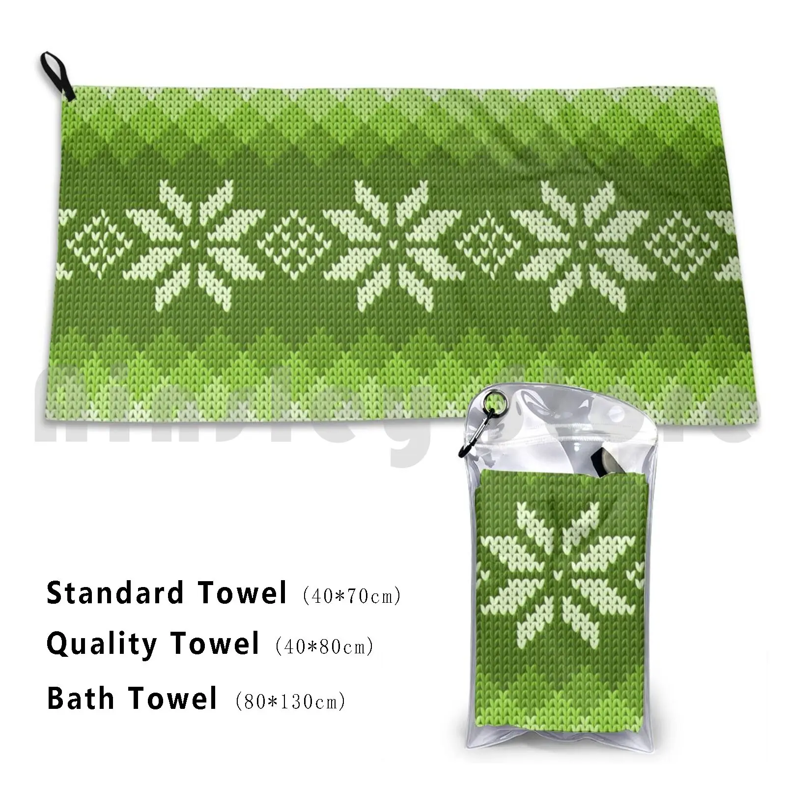 Pattern Norway Sweden Knitted Knitted Green Beach Towel Quick Dry Quality Towel Template Pattern Norwegian Knitted Knit