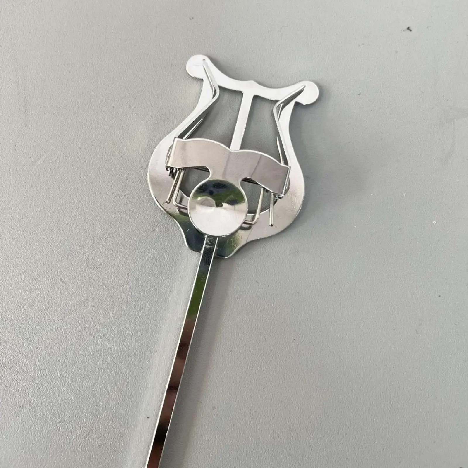 Portable Metal Trumpet Marching Lyre Clip Holder Sheet Music Stand Accessory for Wind Instrument Use