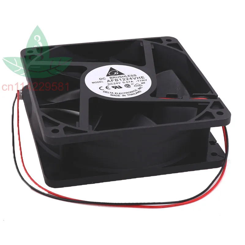 Novo para delta original afb1224vhe 24v0.57a 12cm 12038 inversor ventilador de refrigeração 2 linha