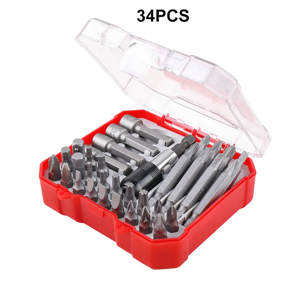 

34-piece Screwdriver Tip Set Including A Flat-head Cross-Head Hexagonal Screwdriver Screwdriver And Screwdriver
