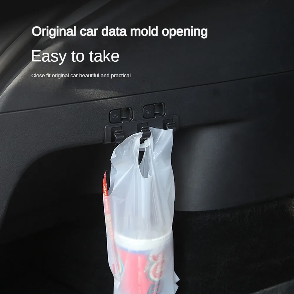 Rear Trunk Hook for Tesla Model Y 2024 Button Buckle Hanging Storage Holder Clip Luggage Bag Umbrella Hanger MY Car Accessories