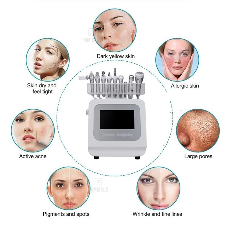 9 in 1 profession elle kleine Blase Sauerstoffs trahl Peeling tiefe Hautre inigung Schönheits ausrüstung Bio Facelift ing Hautre inigung Schönheits gerät