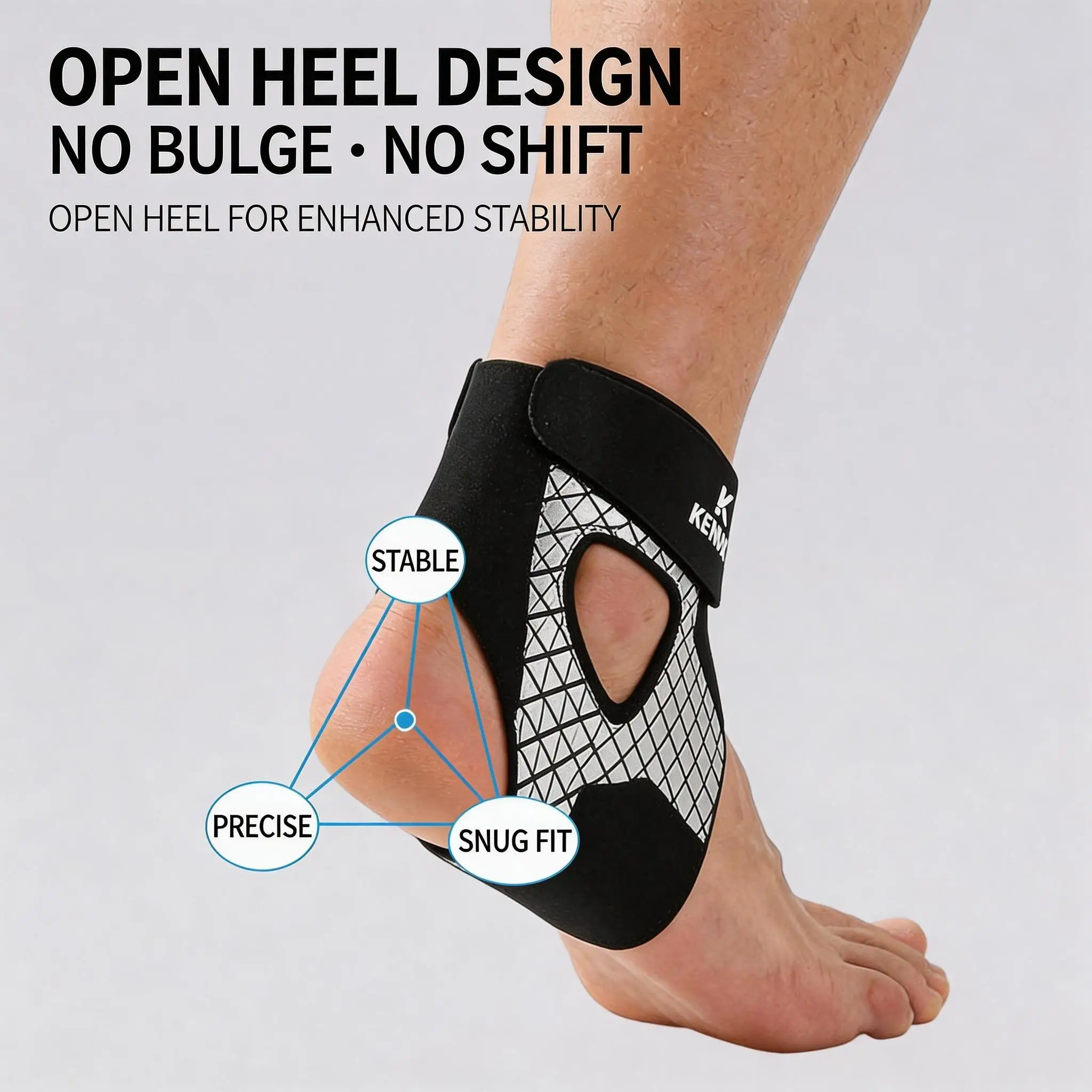 Ultra-thin ankle support, shock absorption, comfortable, adjustable protective gear for sports and fitness, preventing strains a