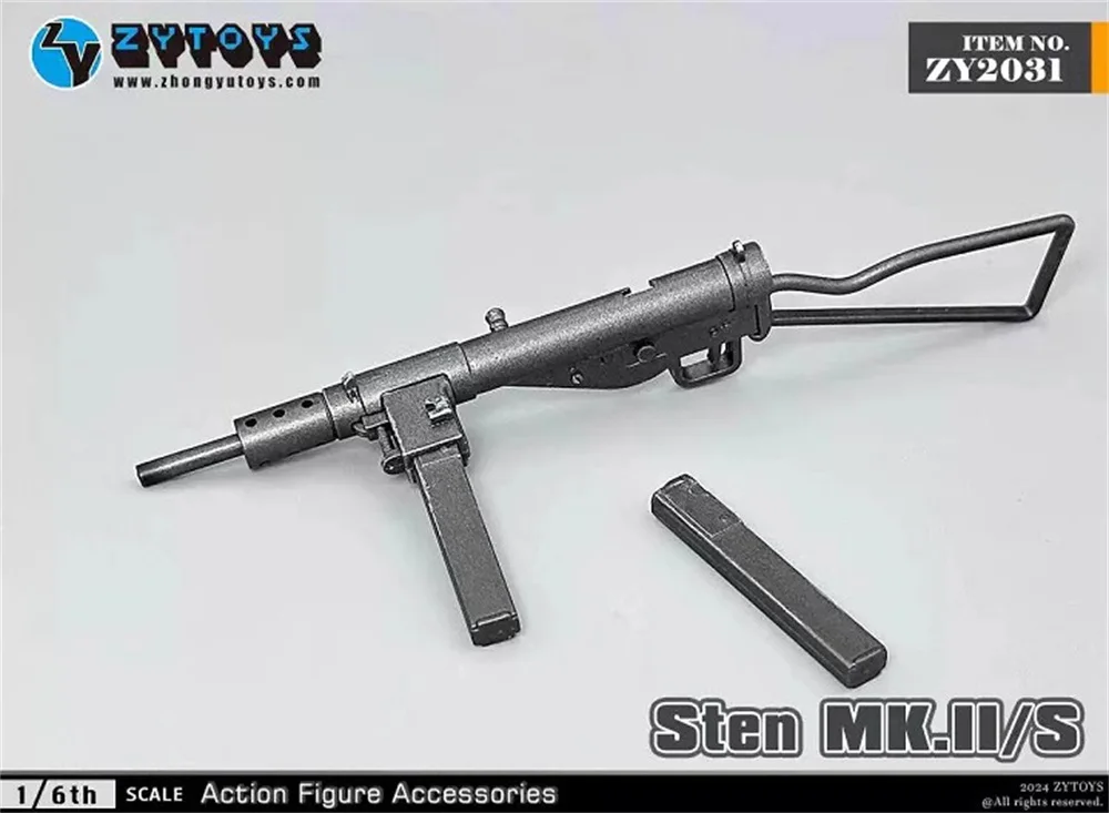 1/6th WWII Series Mini Toys arma modello STEN materiale in PVC circa 12CM non reale non può essere sparato per Action Figure da 12 "raccogliere fai da te