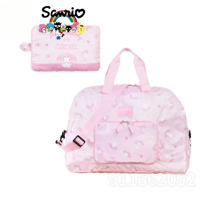  Hello Kitty New Portable Travel Handbag Luxury Brand Fashion Women's Travel Bag Cartoon Cute Travel Storage Luggage Bag