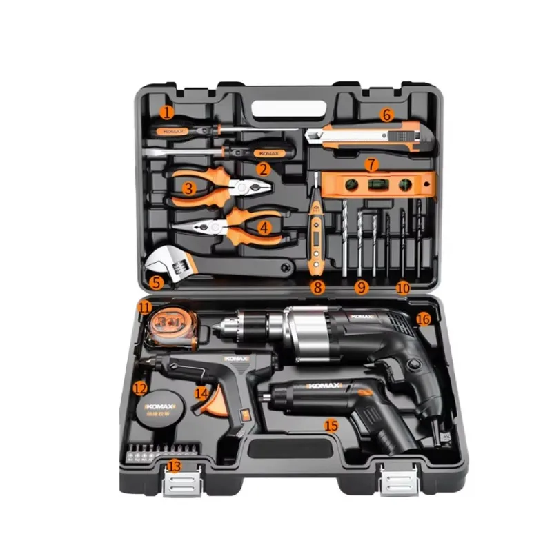 Customizable Household Automobile Repair Tool Set Screwdriver Bits Hex Wrench Pliers Socket Box