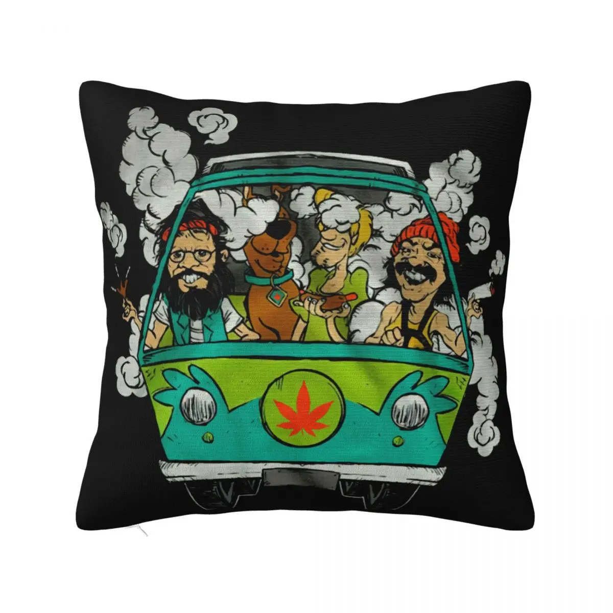 Cheech and Chong مع دخان سكوبي للجنسين أسود S إلى 2Xl صور مهتمة قوطي جديد العديد من الألوان كيس وسادة #1