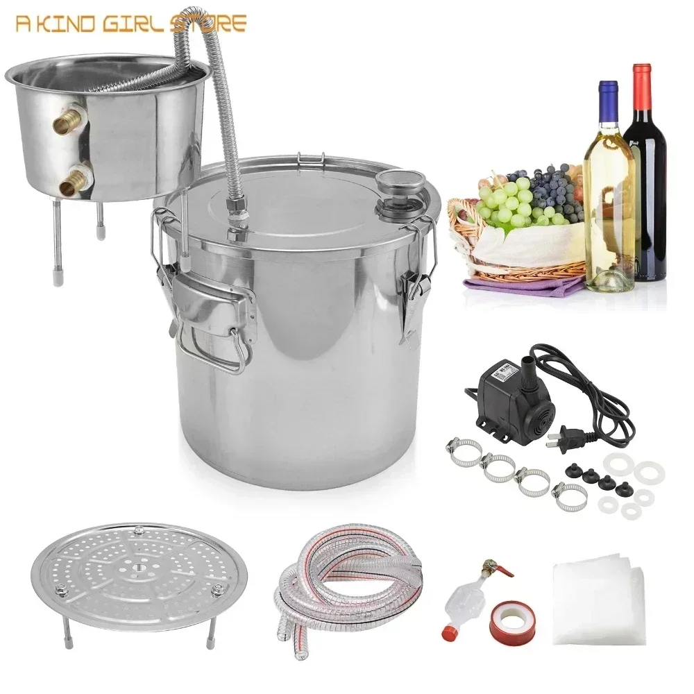 3 Gallon 11L Home Wine Making Distillers Stainless steel Copper Tube Water Alcohol Distiller Home Brew Wine Making Tool Set