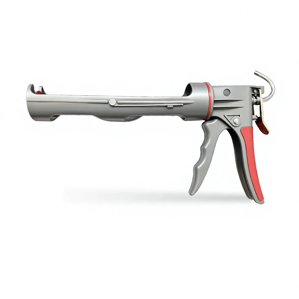 Drip-Free Manual Caulking Gun 600ml Aluminum Alloy Caulking Gun Handle Smooth Rod Plunger Silicone Sealant Hand