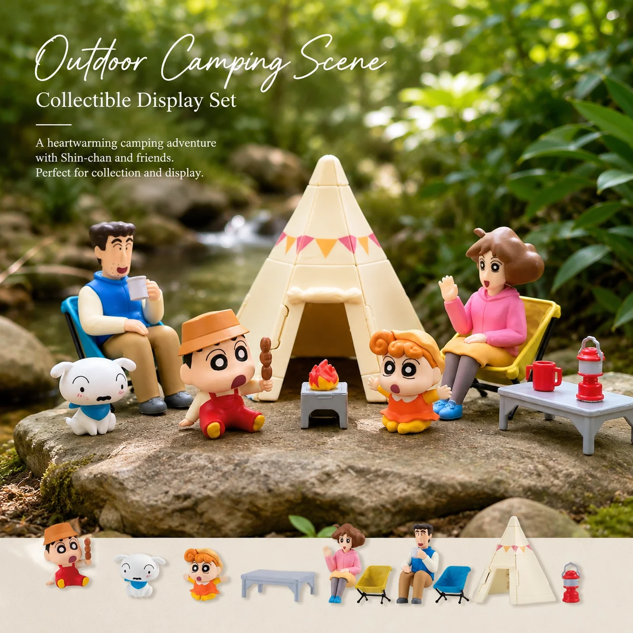 Crayon Shin-chan Create-type Shin-chan Gouzai Mina Nao Hibiki figurine display items