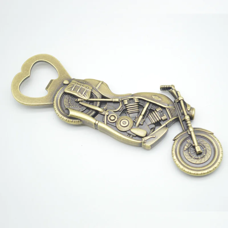 

Bronze Motorcycle Shape Beer Bottle Opener Personalized Gifts Box for Men Luxury Corkscrew Bar Party Accessories Tools