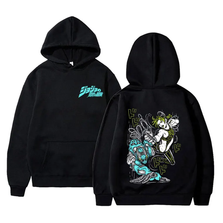 

Anime Jojo's Bizarre Adventure Jolyne Cujoh Stone Free Graphic Hoodie Men Women Oversized Pullover Hoodies Male Cool Streetwear