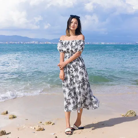 Familjemode Strand Mor Far och Son Kit Semester 2025 Mamma och Dotter Lika Festklänningar Pappa och Barn Pojke Kläder Set 10 best sales familjeklänning för mor far och son - №6