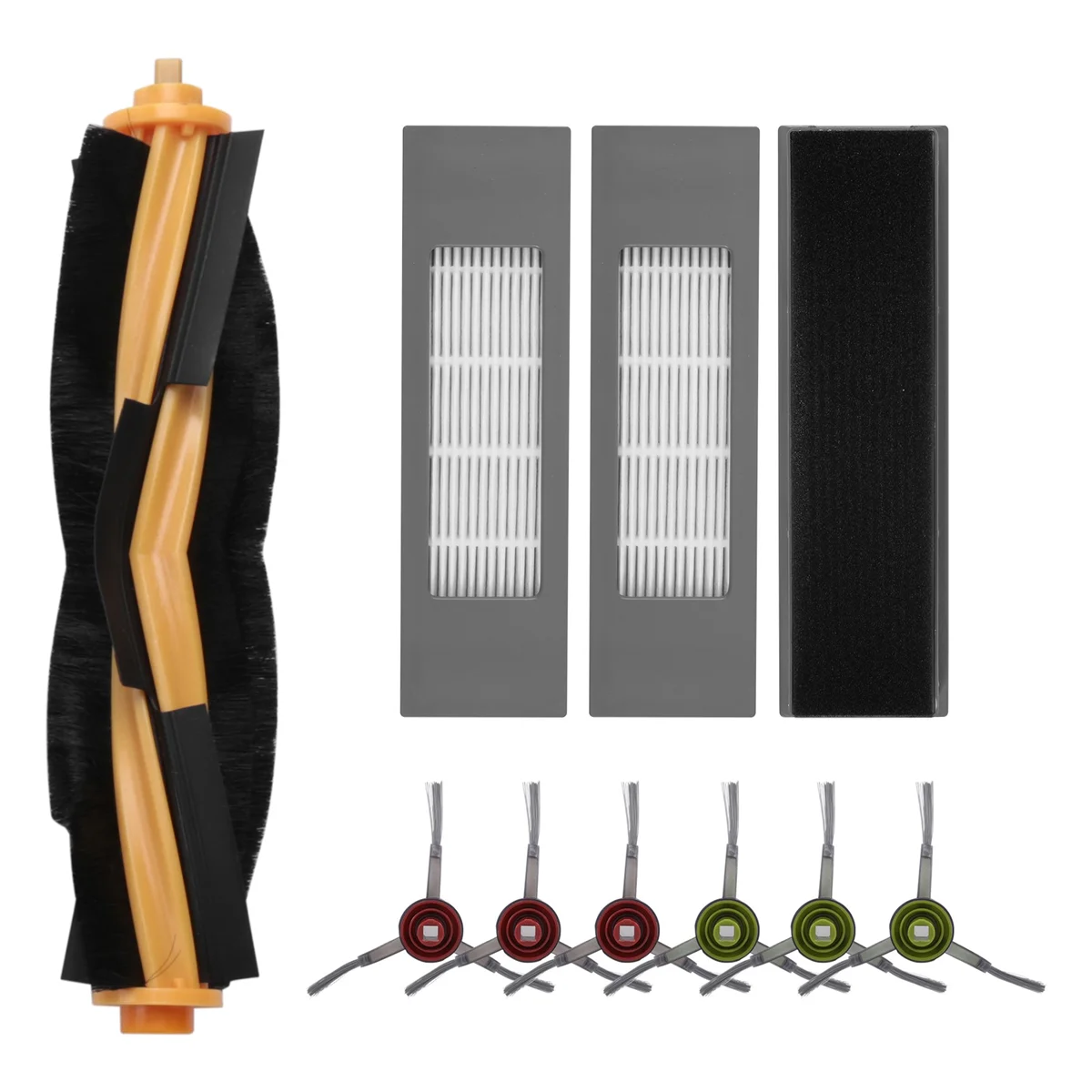 Escova de rolo Filter Edge Brush, adequado para ECOVACS, Deebot, Ozmo, T8, T9, T8, Aivi, Aspirador Acessórios