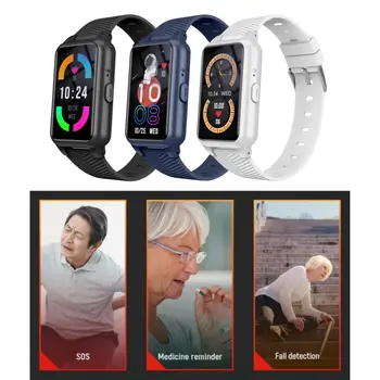 Chytré hodinky s detekcí pádu pro seniory, děti, seniory, GPS hodinky 4G SIM karta SOS telefonní hovor teploměr lékařská stopa vodotěsné S10 8 nejlepší prodej hodinky pro seniory SOS - №1