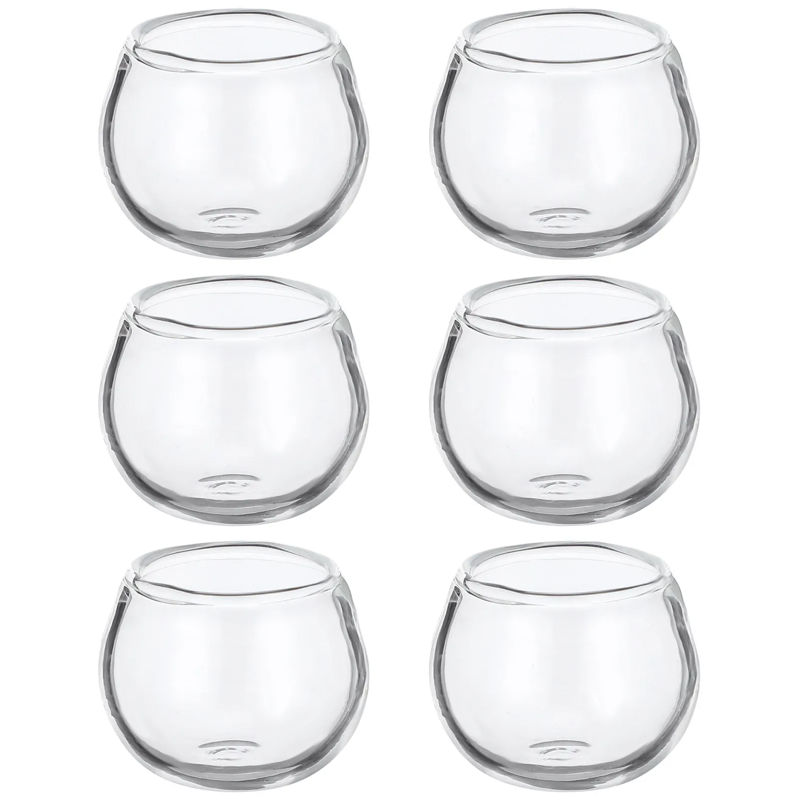 

6Pcs Small Glass Fish Tank Creative Design for Miniature Landscape Decor Tiny Aquarium Ornament Micro House Decoration Suitable