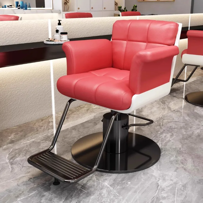 

Ergonomic Professional Portable Adjustable Economic Modern Barber Chair Light Luxury High-quality Fotel Fryzjerski Salon Decor