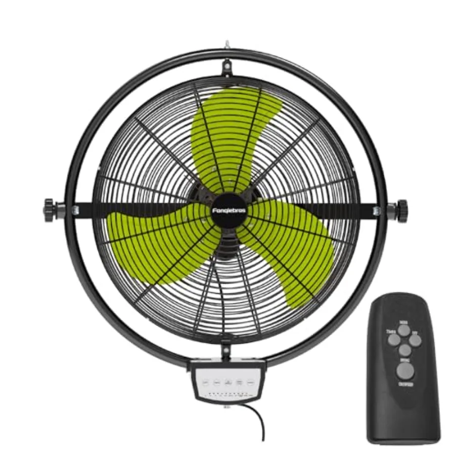 

Настенный вентилятор с дистанционным управлением, 20 дюймов, 5500 CFM, 3 скорости, высокая скорость, с таймером, функцией осцилляции и наклона, циркулятор воздуха