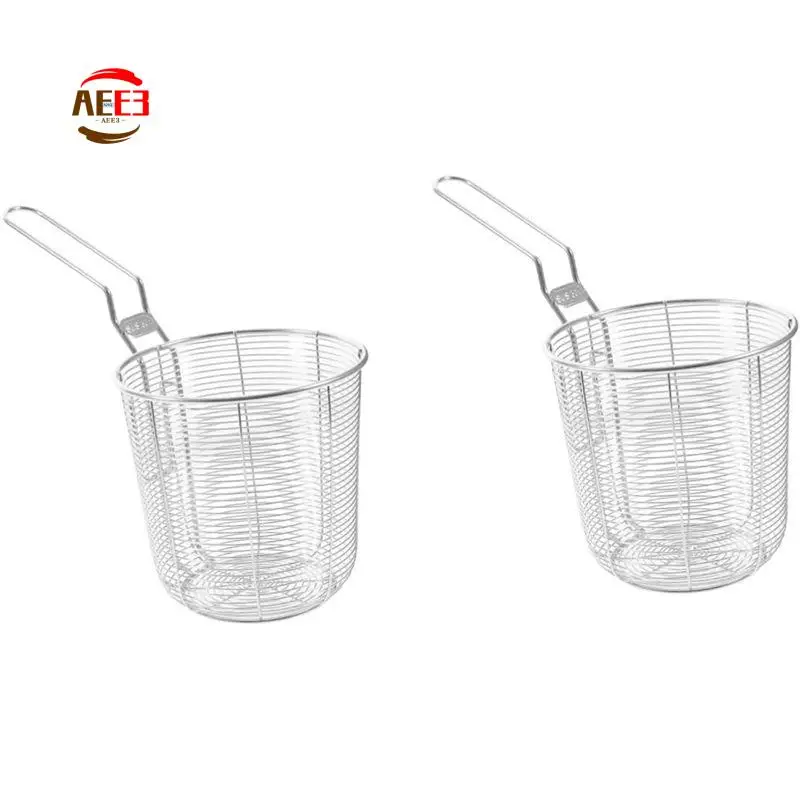 

AEE3-2 Pcs Hot Pot Strainer Stainless Steel Colander Household Fried Basket Net Leaking Hot Pot Filter