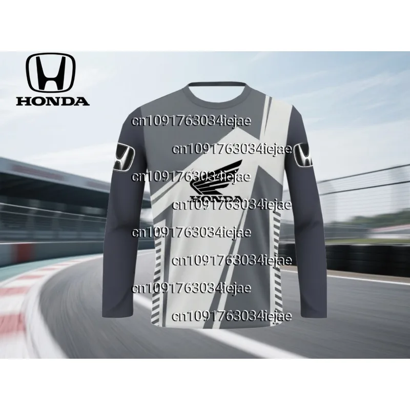Long Sleeve Honda Motorcycle Jersey For Racing And Riding T-Shirt Quick Dry Breathable Gear Off Road Dirt Bike Mountain Adventur
