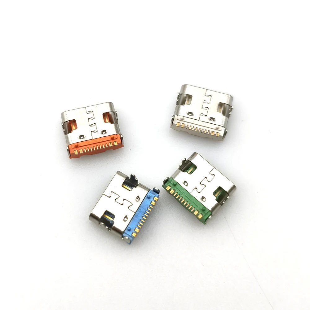 10Pcs 5A USB Type C Female 16 Pin Connector PCB Soldering SMD SMT DIY Repair Type C Adapter