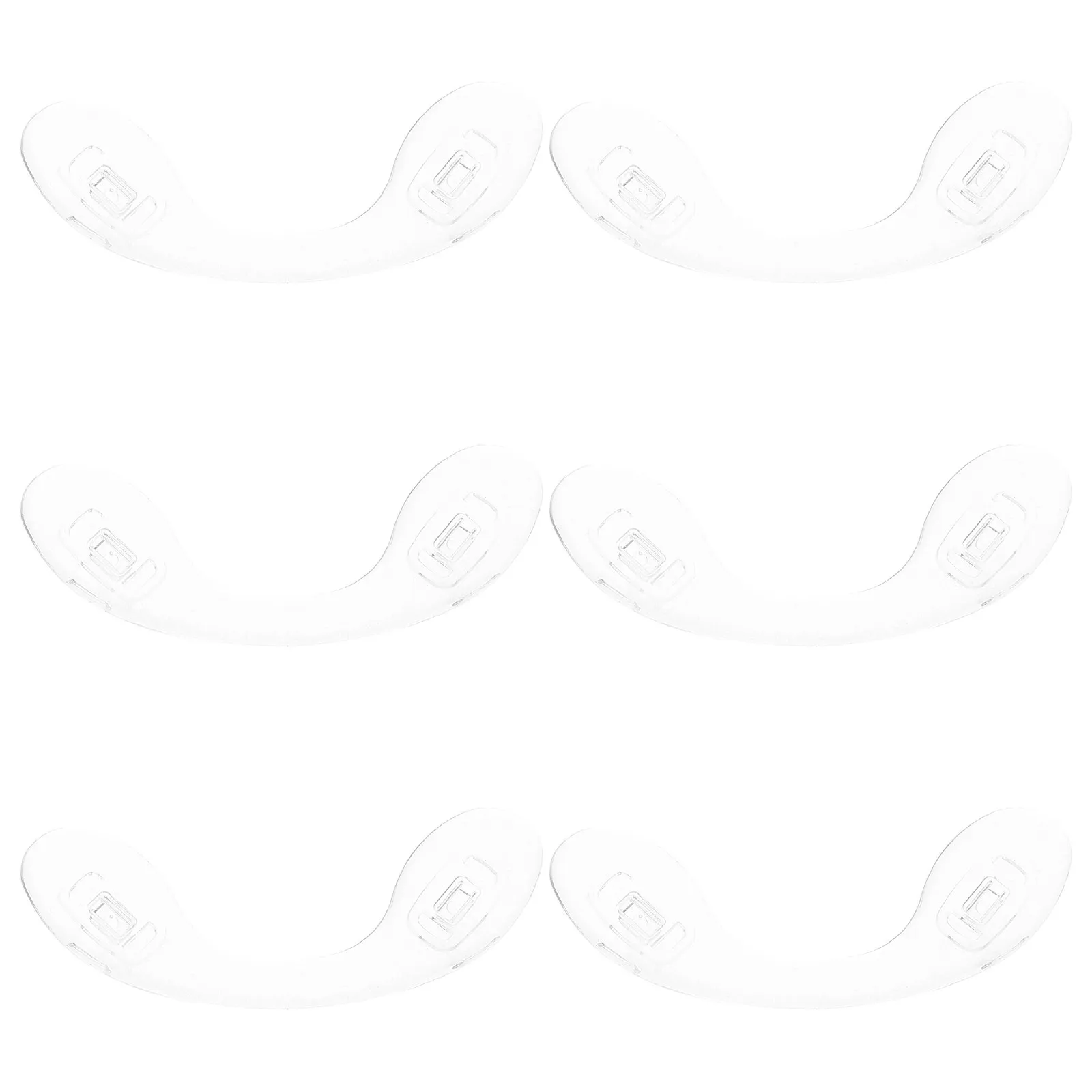 

6 шт. Прозрачные силиконовые U-образные накладки на носоупоры для очков, мягкие, противоскользящие, для поддержки мостика оправы, для очков, солнцезащитных очков и оптики