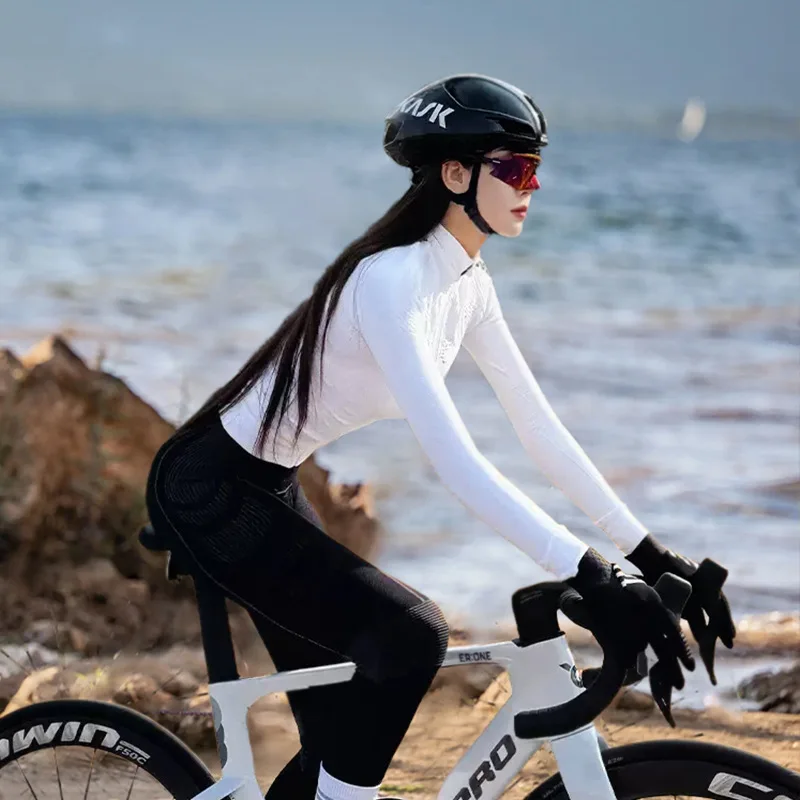 

Однотонная облегающая спортивная кофта для бега, дышащая фитнес-куртка, быстросохнущая, с длинными рукавами, для тренировок и велоспорта, для женщин