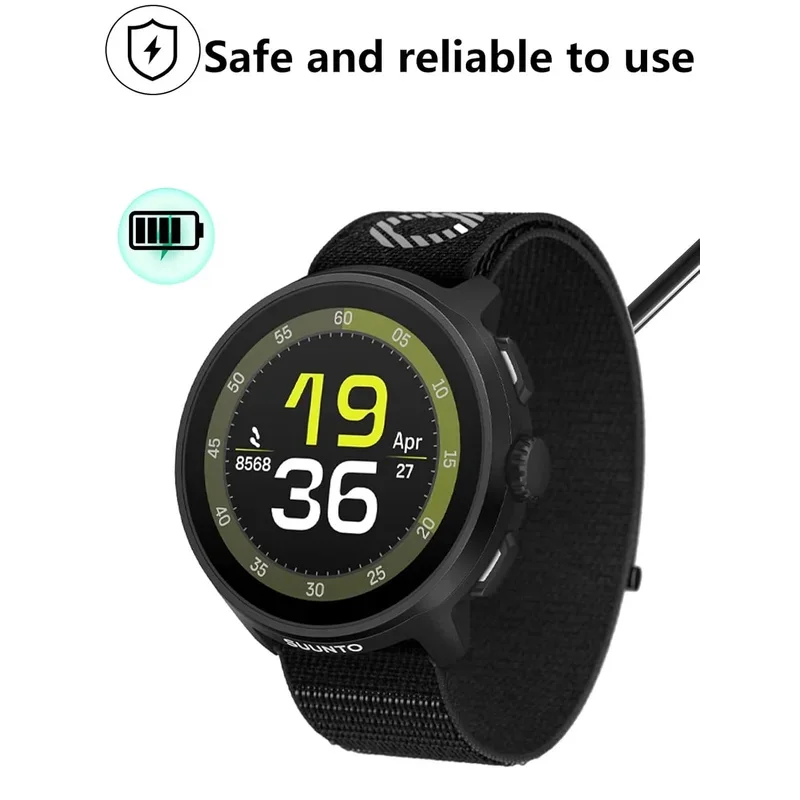 Pengisi daya pengganti 2-Pack ini kompatibel dengan kabel pengisi daya jam tangan pintar Suunto yang menggunakan USB-C.