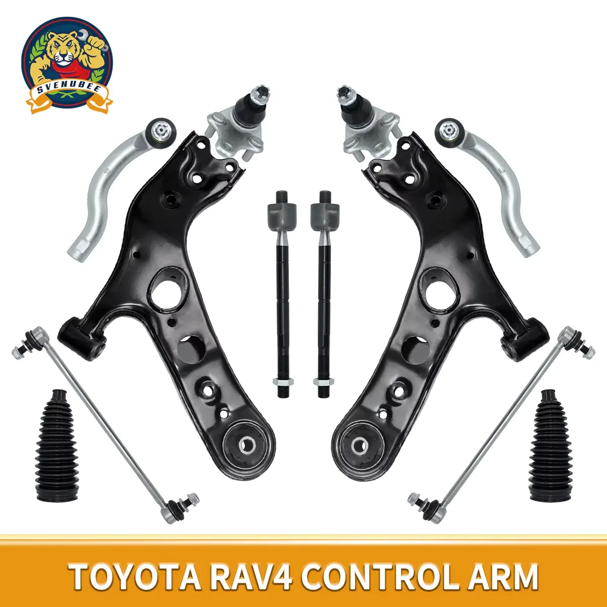 

Svenubee 12Pcs Front Lower Control Arm Ball Joint Tie Rod Boot for Toyota RAV4 2006 2007 2008 2009 2010 2011 2012-2018 K620587