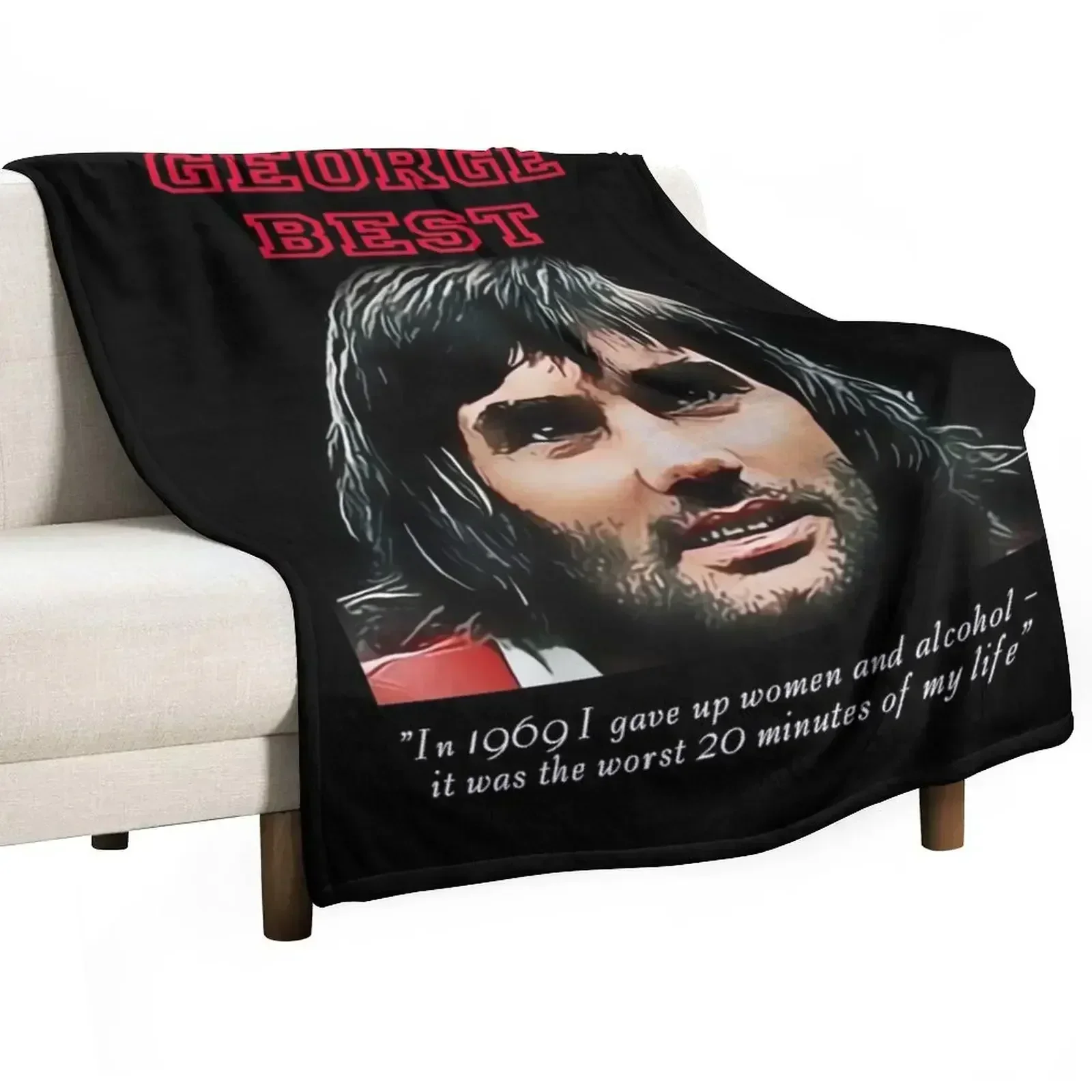 GEORGE BEST - Coperta da calcio iconica Designer Belle coperte