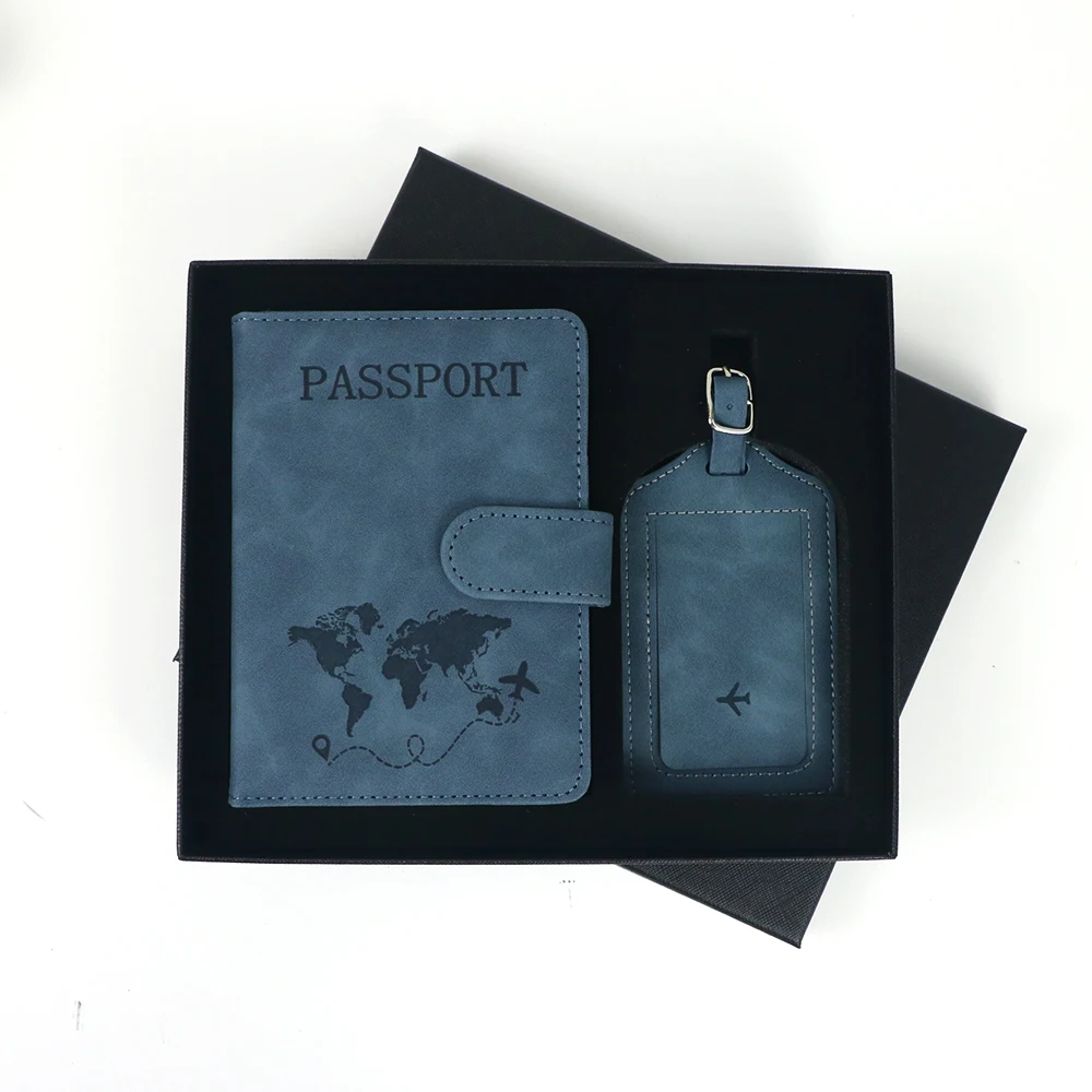 Personalisiertes Anti-Magnetisches Reisepass-Set mit Gepäckanhänger, PU-Leder Reisepasshülle mit Magnetverschluss, Reisepass-Tasche – Detail 10