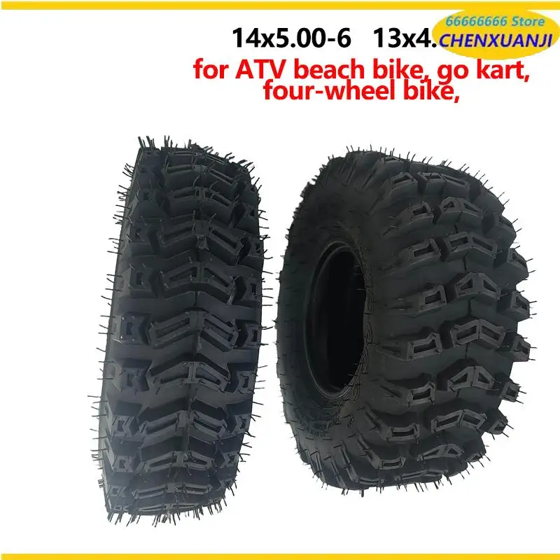 

Запасная шина13x4.10-6 14x5.00-6 вакуумная шина для четырехколесного внедорожного квадроцикла, трехколесного велосипеда, четырехколесная шина