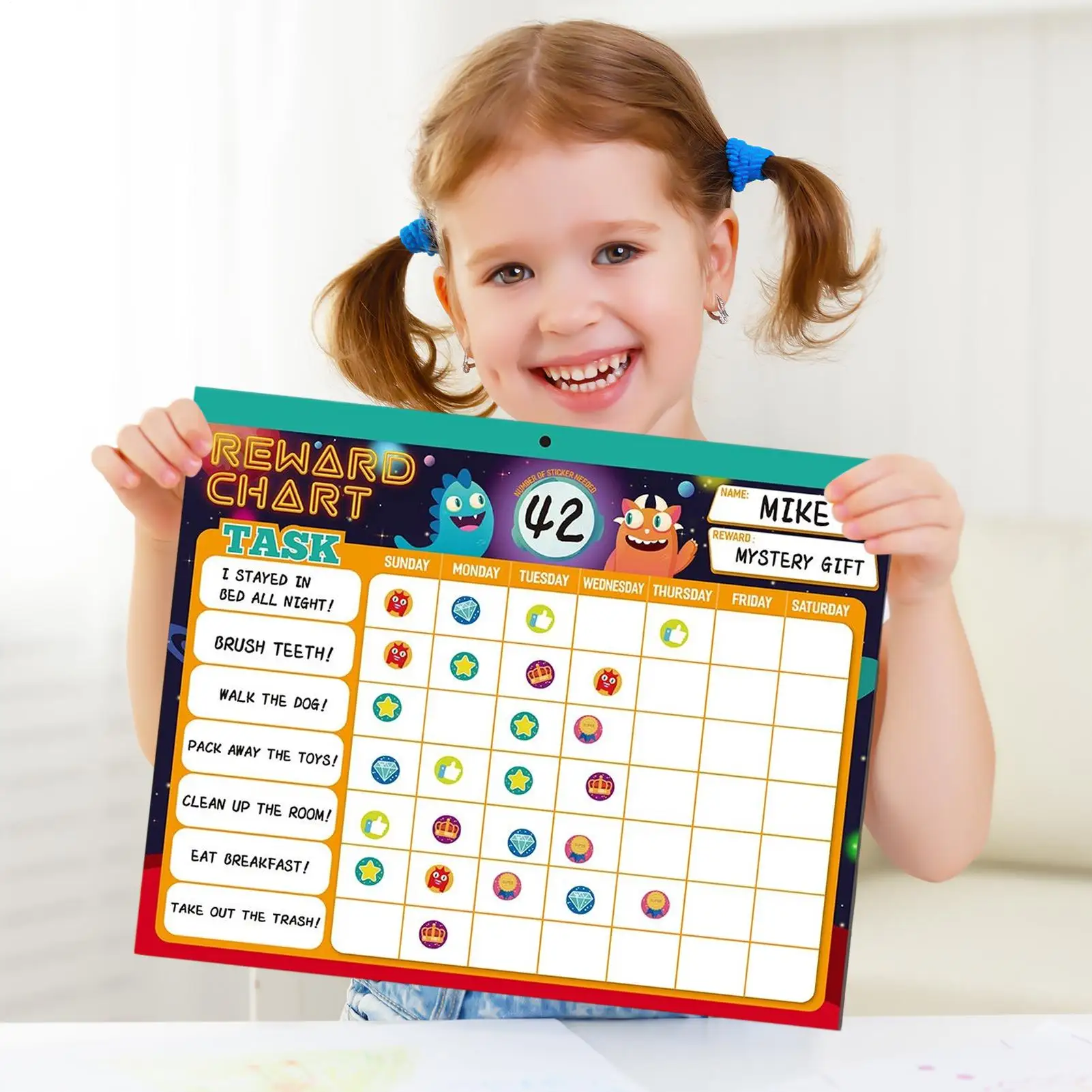 Children's Magnetic Development Self Discipline Table Reward Program Table Good Habits Tear Off Sticker Reward Chart