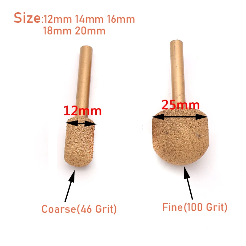 

1 шт., 6 мм, паяная алмазная шлифовальная головка с хвостовиком и круглой головкой, цилиндрическая форма, шлифовальная головка из нефритового агата, резьба